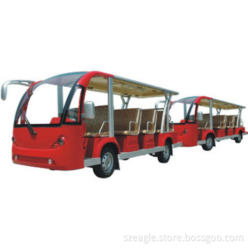 Electric Sightseeing Bus, 23 Passengers, CE Certified, Manual Drive, 5-speed Gear Box, with Clutch
